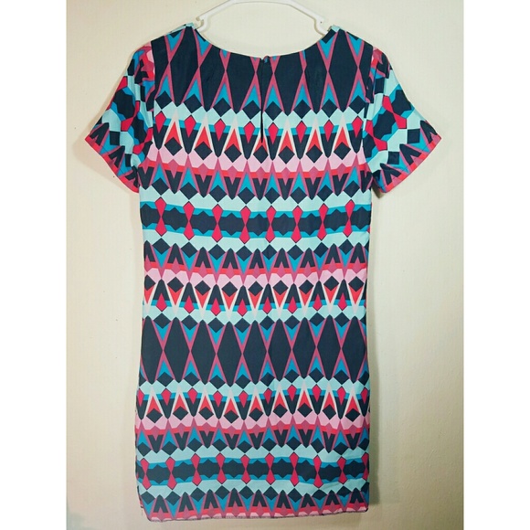 J. Crew Geometric Print Tribal Pattern Shift Dress - Picture 3 of 7